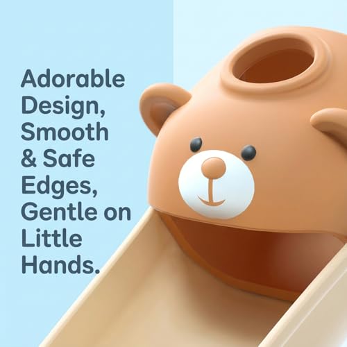 Skyroku Toddler Faucet Extender & Blue Bathtub Spout Cover, Sink Extender with Temperature Sensor for Bathroom Sinks, Kitchen, Bathtubs, Bundle and Save! (BrownGrey) - color: BrownGrey