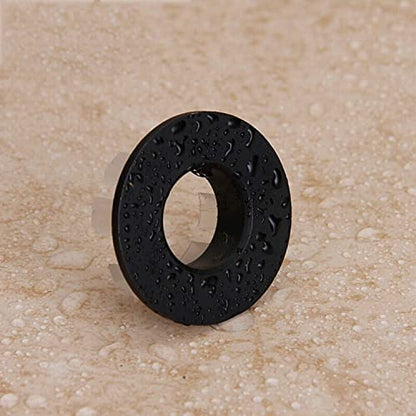 Sink Basin Trim Overflow Cover Brass Insert in Hole Round Caps Matte Black 3 PCS - color: Matte Black 3 Pcs