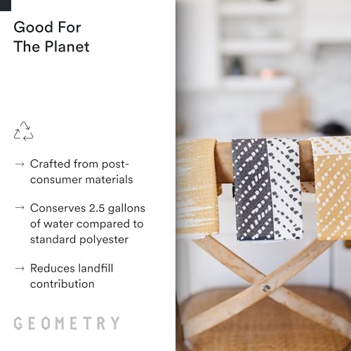 GEOMETRY Kitchen Dish Cloths - Quick Dry Dishcloths for Kitchen - Premium Dish Rags with Geoweave - 3-Pieces Night Reeds - color: All Lined Up, style: Dishcloth