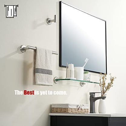JQK Hand Towel Bar, 12 Inch 304 Stainless Steel Thicken 0.8mm Towel Rack, Bathroom Towel Holder Brushed Finished Wall Mount, Useable Length 9 Inch TB110L9-BN - color: Brushed, size: 12 Inch
