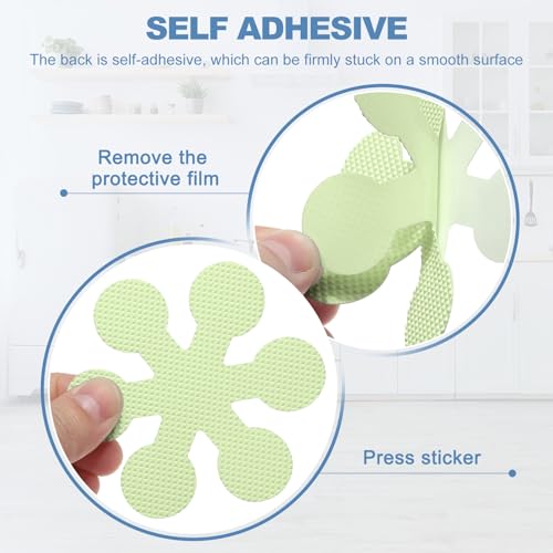 PATIKIL 20 Pcs Non Slip Bathtub Stickers, Anti Slip Shower Stickers with Scraper Bathroom Shower Floor Decals Snowflake Shape Cute Treads Tubs, Luminous - color: Luminous