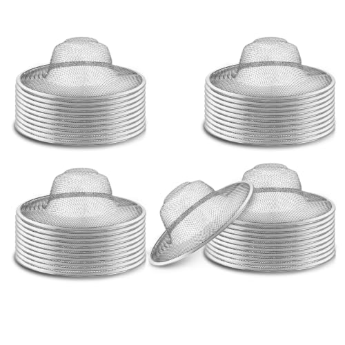 40 Pcs Mesh Sink Strainer, 4.5" Diameter Stainless Steel Slop Basket Filter Trap Metal Durable Kitchen Sink Drain Strainer with Large Wide Rim for The Sinks in Kitchen Bathroom Shower Drain