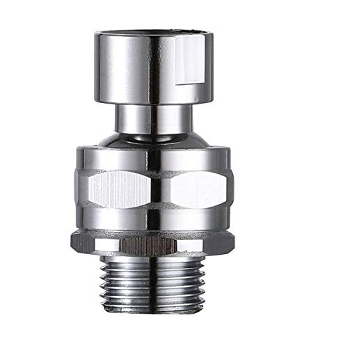 Shower Head Swivel Ball Adapter Brass Adjustable Shower Arm Connector Universal Showering Component Shower Arm Extension, Polished Chrome - color: Polished Chrome