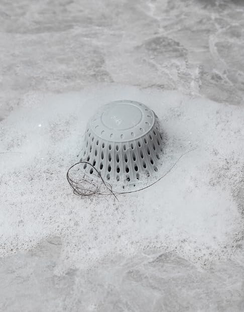 2 Pack Silicone Drain Hair Catcher - Collapsible Bathtub Shower Cover, Anti-Clog Protector for Flat & Regular Drains,Gray - color: Gray