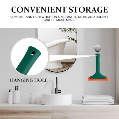 2PCS Small Silicone Window Squeegee, Car Windshield Water Blade Squeegee, 5.9 Inch Car Windshield Water Blade Squeegee with Non-Slip Handle, All-Purpose Cleaning Squeegee for Car Window (Dark Green,) - color: Dark Green, size: 2PCS