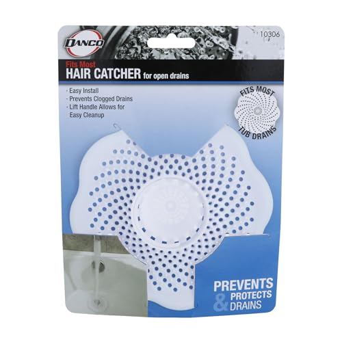 Danco Tub Hair Catcher & Strainer, Drain Clog Prevention (10306) - size: 1-Pack In-Drain