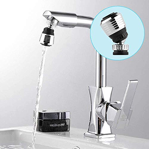 360° Rotate Swivel Water Saving Tap Aerator Diffuser Faucet Nozzle Filter Adapter, Dual Spray Stream, Fits M22 M24 Kitchen Sink & Utility Faucets
