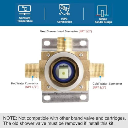 Shower Faucet Set Brushed Nickel Bathroom Rainfall 10 Inch Shower Head System Single Handle Shower Trim Kit with Valve - color: Brushed Nickel, size: 10 Inch (Wall Mount)