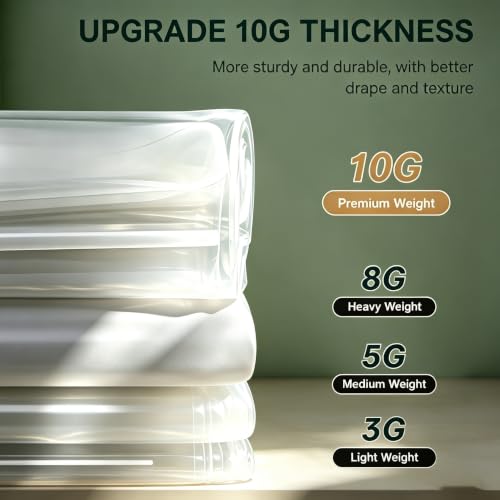 10G Heavy Duty Shower Curtain Liner 74 Inches Long, EVA Vinyl Weighted Clear 74 inch Shower Liner with 3 Large Magnets and 12 Rustproof Grommets,100% Odorless & Waterproof,71 x 74 inch - size: 71"W x 74"L (Pack of 1)