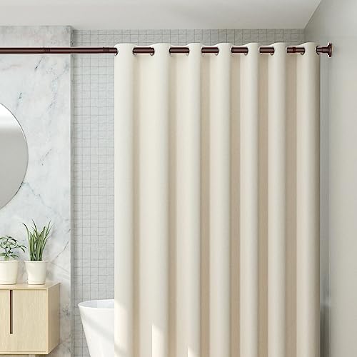 CorkLatta Bronze Shower Curtain Rod 31 to 104 Inch,1 Inch Diameter Adjustable Spring Tension Curtain Rod No Drilling Stainless Steel Telescoping Rod,No Rust | 1 Inch Diameter Stainless Steel Tension Curtain Rod Non slip, No Drill Shower Rods for Bathroom,