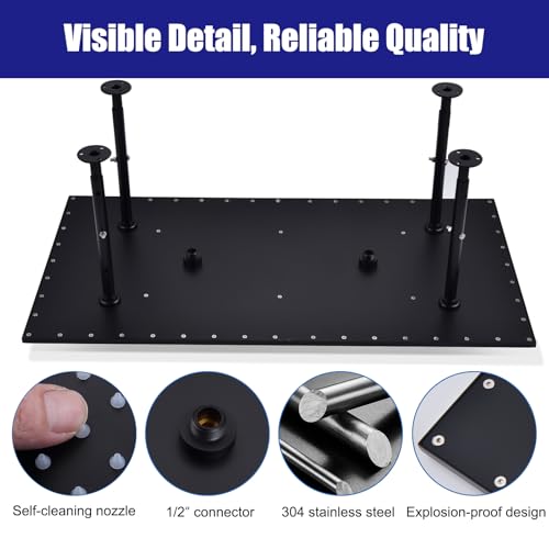 Luxury Large Ceiling Rectangle Rainfall Shower Head, 16x32inch High Pressure Rain Showerhead with Silicone Nozzles Full Body Fixed Showerheads For Modern Bathroom, Black Finish - color: Matte Black, style: Rainfall(One Function)