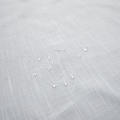 KOUFALL White Waterproof Linen Fabric Shower Curtain 54x72 Inch Length - color: White, size: 54"W x 72"L (Pack of 1)