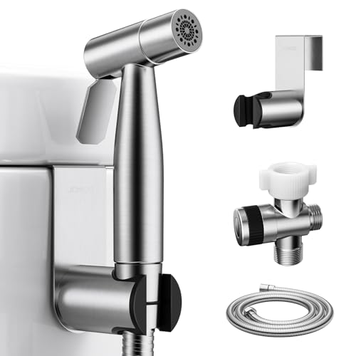 JOMOO Bidet Sprayer for Toilet, 304 Stainless Steel Handheld Bidet Sprayer for Toilet with 47" Bidet Hose, Adjustable Water Pressure Jet Spray for Toilet & Shattaf for Personal Hygiene, Cloth Diaper