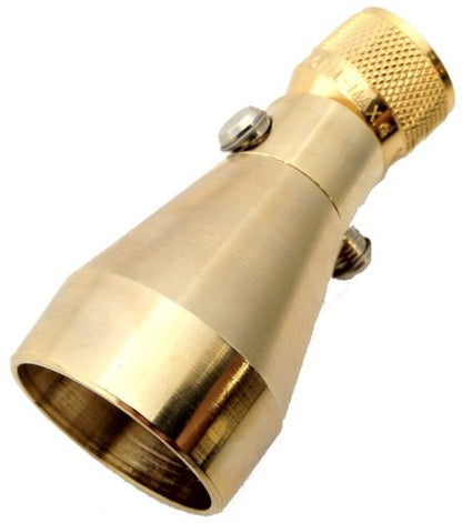 BRASS ON/OFF Shower Head Aerated Spray, 2.25 GPM Efficient Shower Head | All Brass Finish