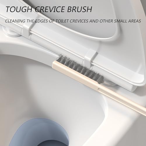 2 in 1 Toilet Bowl Brush Plunger Set,Toilet Brush and Holder Set Toilet Bowl Brush with Tweezers Long Handle,Ventilation Slots Base,Toilet Cleaner Brush for Bathroom Deep Cleaning - color: Dark Green
