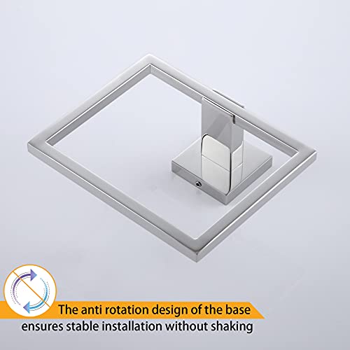 KOKOSIRI Bathroom Towel Holder Bath Towel Ring Towel Hanger Towel Rack Wall Mounted Stainless Steel Mordern Style, Polished Chrome, B3004CH - color: Polished Chrome, size: 1 Pack