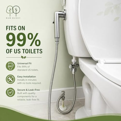 Handheld Bidet Sprayer for Toilet - Bum Gun Bidet Sprayer Kit with Adjustable Pressure, Bathroom Bidet Attachment, Cloth Diaper Sprayer, Feminine Wash, Easy Install - style: NYLON NUT