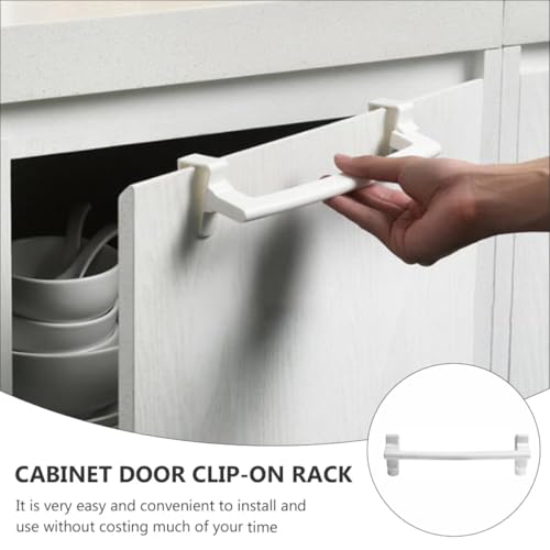 Kichvoe 4pcs Over The Door Towel Rack, Plastic Towel Bar Holder White Bathroom Organizer for Hand and Toilet，9.44 x 2.75 x 2.36 inch