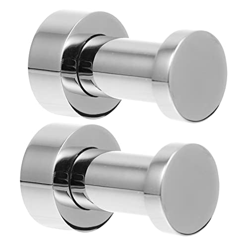 Ciieeo 6pcs Shower Towel Hook Brass Wall Hooks Bathroom Coat Door Hanger Over The Door Towel - color: Silverx3pcs, size: 3X1.8X1.8CMx3pcs