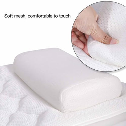 Full Body Bathtub Pillow, Soft Comfortable Bath Pillow Mat with Neck Back Support, 3D Air Mesh Full Body Bath Cushion with Non Slip Suction Cups for Home Hotel Spa Tubs