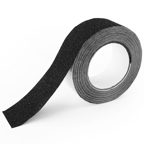 SANKEMU Anti Slip Tape, 2 inch by 33 feet, Non-Slip Traction Grip Tape to Tubs, Boats, Stairs, Clear, Soft, Comfortable for Bare feet (Extra Large) - size: 4 Inch x 33 Feet Black