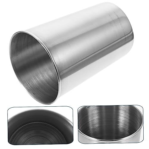 Healifty Stainless Steel Water Cup Tumbler for Beverages Mouthwash and More Stylish Silver Design for Home Parties and Washrooms - size: 8.50X6.00X6.00CM