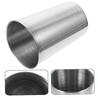 Healifty Stainless Steel Water Cup Tumbler for Beverages Mouthwash and More Stylish Silver Design for Home Parties and Washrooms - size: 8.50X6.00X6.00CM