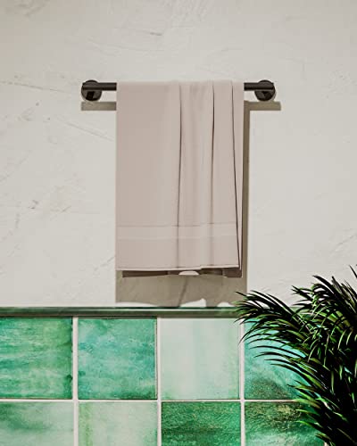 RARXTR 18 Inches Matte Black Towel Bar for Bathroom Kitchen Hand Towel Holder Dish Cloths Hanger SUS304 Stainless Steel RUSTPROOF Wall Mount (Matte Black 18-inch) - color: Matte Black, size: 16 inch(Center to Center)