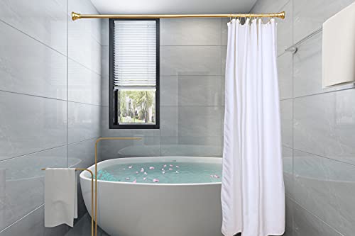 Shower Hooks - Shower Curtain Rings for Bathroom - Rust Proof Shower Curtain Hooks for Shower Curtain or Liner - Set of 12, Gold - color: Gold