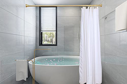 Shower Hooks - Shower Curtain Rings for Bathroom - Rust Proof Shower Curtain Hooks for Shower Curtain or Liner - Set of 12, Gold - color: Gold