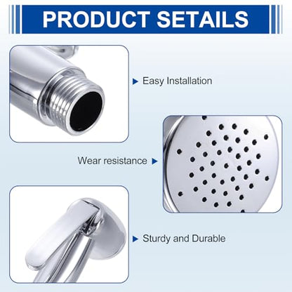 uxcell 2 Pcs Bidet Sprayer, Pressurized Handheld Bidet Sprayer for Toilet, Jet Spray Bidet Attachment Bidet Toilet Sprayer Head for Kitchen Bathroom Toilet Flushing Washing, Silver