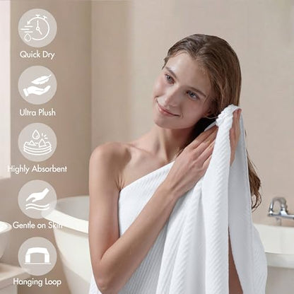 Madison Park 100% Zero Twist Cotton 6 Piece Bathroom Washcloth Set, White | 13" x 13" Bath Face Towels, 500 GSM Diagonal Ribbed Wash Cloths, Soft, Quick Dry, Highly Absorbent, Durable, Modern, OEKO TEX - color: White, size: 6 Piece Washcloth Towel Set
