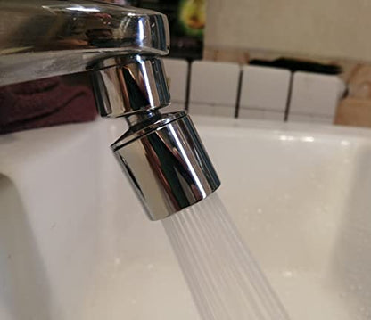 Rotate Sink Faucet Aerator,kitchen bathroom faucet nozzle aerator,faucet extender, 360 degree swivel sprayer for sink tap head. (20° Angle 3 adapters) - color: 20° Angle 3 adapters
