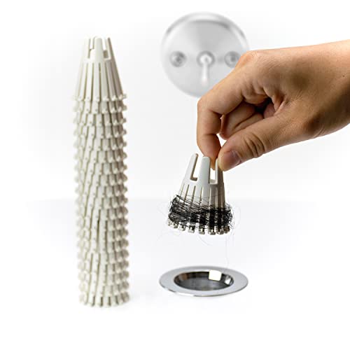 Disposable HairClaw 20 Pack | Bathtub Hair Catcher Strainer Trap for Standard Size 1.75 inch Tub Drain | Eco-Friendly Bioplastic - size: Standard