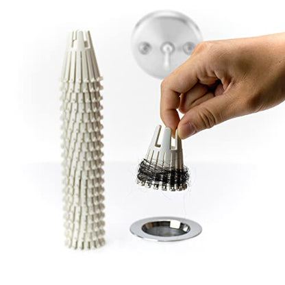 Disposable HairClaw 20 Pack | Bathtub Hair Catcher Strainer Trap for Standard Size 1.75 inch Tub Drain | Eco-Friendly Bioplastic - size: Standard