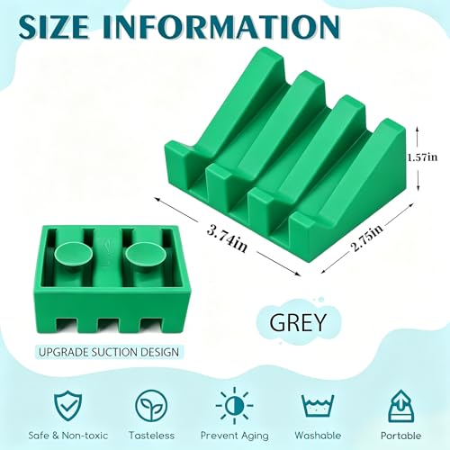Silicone Soap Dish Self Draining with Suction Cups (Green,1 Pack) | Waterfall drainage design drains fast to keep soap dry silicone soap saver with reusable suction cups for bathroom & kitchen - color: Christmas Green, size: 1