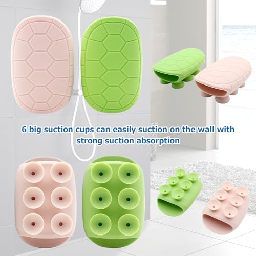 2 Pack Premium Silicone Shower Head Holder Bracket Movable relocatable Universal Suction Cup Hand Shower Holder Bracket no Drilling Strong Suction mounting Stand