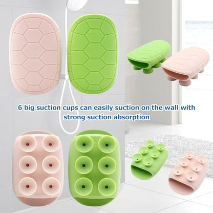 2 Pack Premium Silicone Shower Head Holder Bracket Movable relocatable Universal Suction Cup Hand Shower Holder Bracket no Drilling Strong Suction mounting Stand