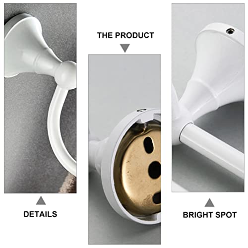 Angoily Wall Mounted Towel Rack Double Pole Bathroom Towel Holder with Shelf Bathrobe Holder and Storage Shelf for Wall 21.65 X 5.51 X 2.20 in 1 Pack