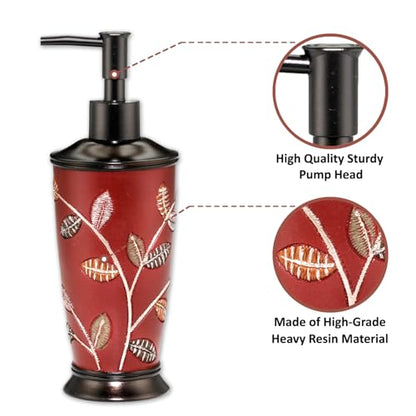 Zahari Home Aubury Stylish Soap Dispenser Set - Modern Print Design for Kitchen and Bathroom - Lotion Pump, Dish Soap, Hand Sanitizer, Hand Soap - Cute and Practical - color: Aubury
