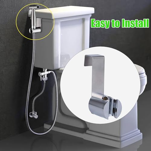 LiXiongBao 2 Pack Bidet Sprayer Holder for Toilet Attachment Bathroom Hanging Bracket for Handheld Shower Toilet Bidet Sprayer,Stainless Steel Toilet Tank or Wall Mounted Bathroom Head Hold - color: 2 Pcs
