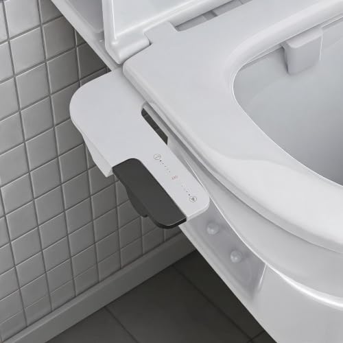 Bidet Attachment for Toilet, Non-Electric Dual Nozzle Bidet Sprayer with Adjustable Water Pressure, Cold Water Toilet Seat Attachment for Feminine and Personal Hygiene - color: Black