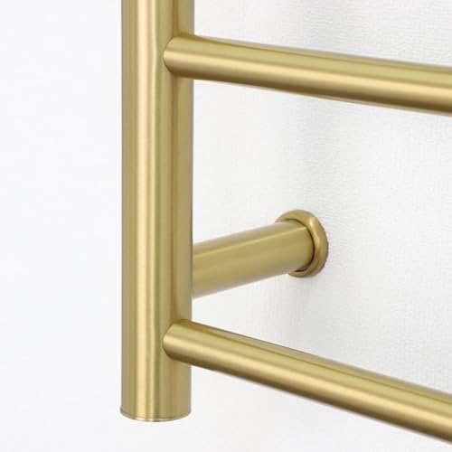 Luxury 8 Bars Heated Towel Racks for Bathroom, Wall Mounted Electric Towel Warmer Racks with Timer & Temperature Control, Plug-in/Hardwired Heated Towel Drying Rack (Brushed Gold, 8 Bars) - color: Brushed Gold, size: 8 Bars
