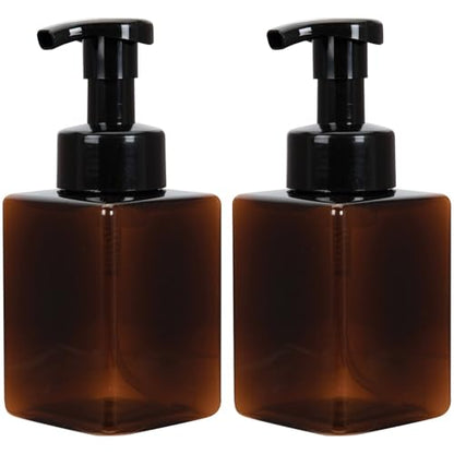 Ginger Lily Farms 2-Pack/12 oz Foaming Soap Dispenser, Plastic | for Hands, Body & Hair, Moisturizing Wash, Salon Wash, Spa Cleanser, Salon & Spa Essentials, Manicure & Pedicure Supplies - style: 12 Oz Amber
