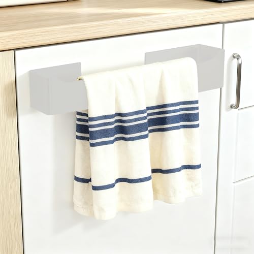 Self Adhesive Hand Towel Holder/Towel Ring,Stainless Steel Hand Towel Bar Rustproof Stick on Wall-Towel Rack for Bathroom/Kitchen (1, Shiny White, 9 Inch) - color: Shiny White