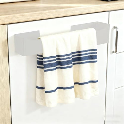 Self Adhesive Hand Towel Holder/Towel Ring,Stainless Steel Hand Towel Bar Rustproof Stick on Wall-Towel Rack for Bathroom/Kitchen (1, Shiny White, 9 Inch) - color: Shiny White
