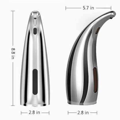 Soap Dispenser,Adjustable 4-Level Touchless Bath Kitchen Countertop Automatic Soap Dispenser with Infrared Motion Sensor,IPX6 Waterproof.Perfect for Bathroom and Kitchen. - color: Silver-adjustable Dispenser