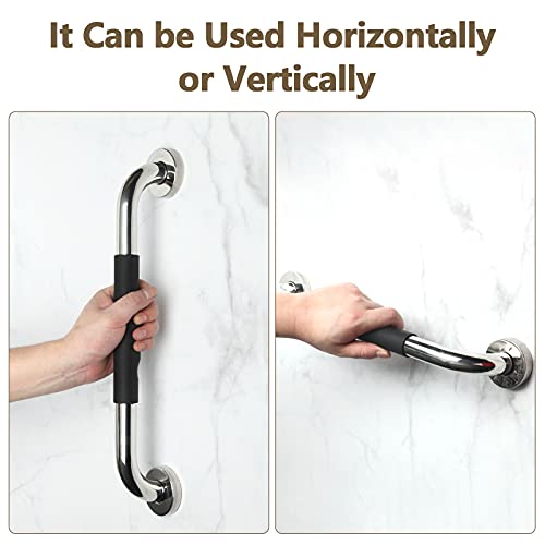 2 Pack Grab Bars for Showers 16 Inch Anti Slip | Shower Grab Bars for Seniors, Handicap Grab Bars for Wall Bathroom, Safety Bath & Shower Handles for Elderly - size: 16inch - silicone