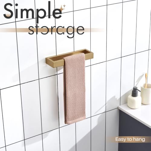 KOKOSIRI Towel Ring Wall Mount Hand Towel Racks 9-Inch Kitchen Holder Bathroom Hardware Champagne Bronze Stainless Steel, 2 Pack B4008CPG-L9-P2 - color: Champagne Bronze, size: 2 Pack