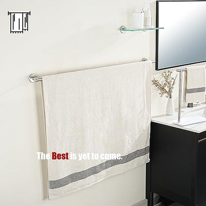 JQK Bath Towel Bar, 39 Inch 304 Stainless Steel Thicken 1mm Single Towel Rack for Bathroom, Towel Holder Brushed Finished Wall Mount, Useable Length 36 Inch, TB110L36-BN - color: Brushed, size: 39 Inch